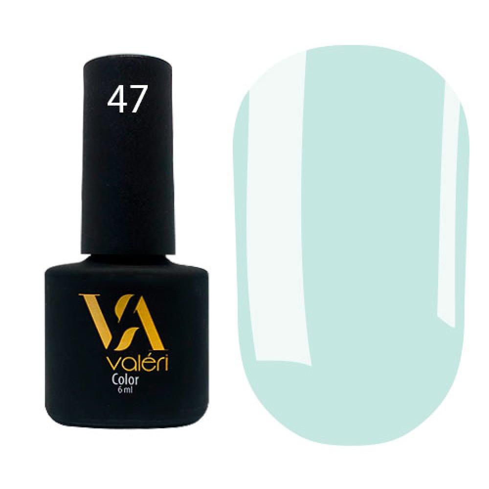 Гель-лак Valeri Color № 047 (небесный, эмаль), 6 мл