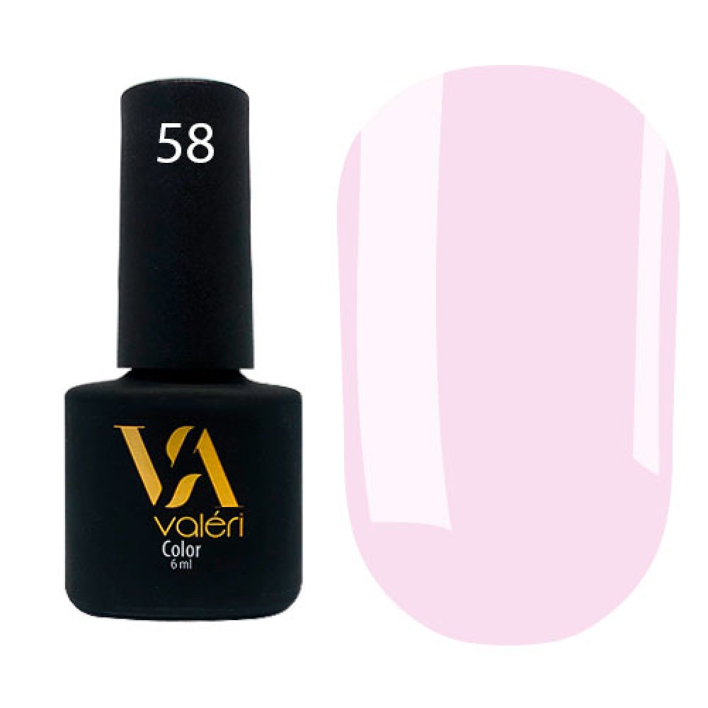 Гель-лак Valeri Color № 058 (розово-лиловый, эмаль), 6 мл