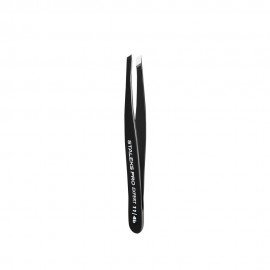 Пинцет для бровей STALEKS EXPERT 11 TYPE 4b (узкие скошенные кромки), черный