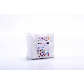 Салфетки спанлейс 40г/м, гладкая структура CLEAN COMFORT белые 40*40 см, 100 шт/уп