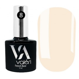 Valeri French Base № 08 - камуфлирующая база (светлый розовато-бежевый, эмаль), 12 мл