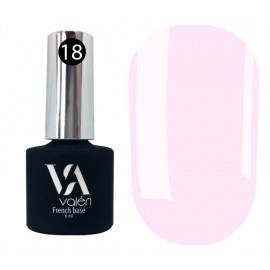 Valeri French Base № 18 - камуфлююча база (бузково-рожевий, емаль), 6 мл