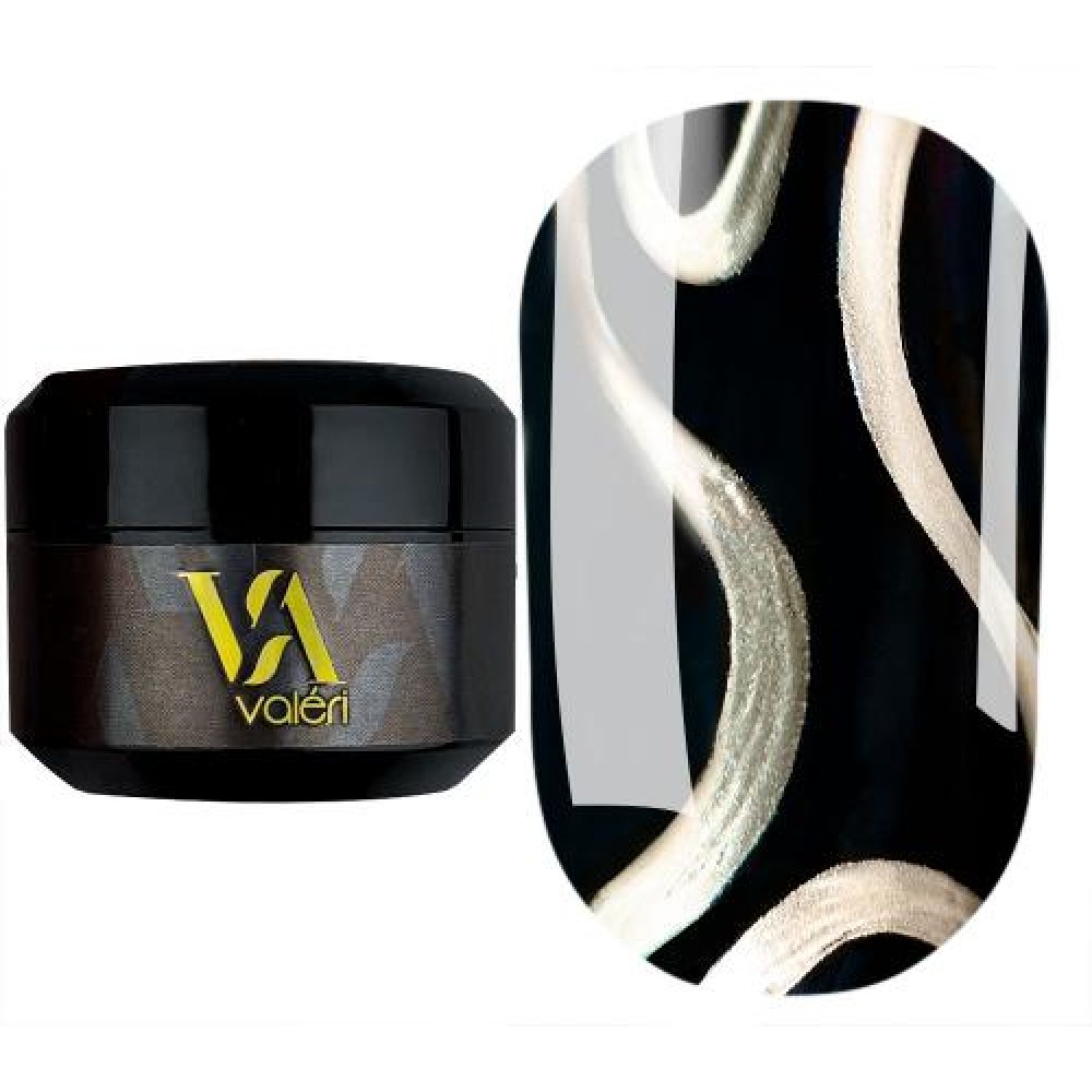 Гель-краска металлическая золотая Valeri Gold Metal Gel, 5 мл