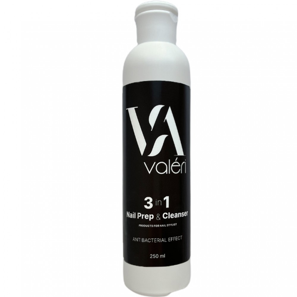 Средство для дезинфекции, обезжиривания и снятия липкого слоя Valeri 3In1 Nail Prep & Cleanser, 250 мл