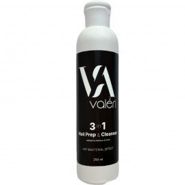 Засіб для дезінфекції, знежирення та зняття липкого шару Valeri 3In1 Nail Prep & Cleanser, 250 мл