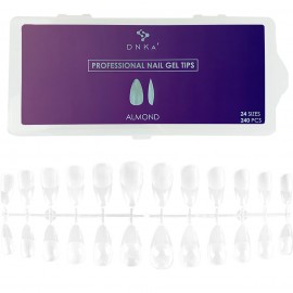 Гелевые типсы Professional Nail Gel Tips Almond (миндаль) DNKa, 240pcs