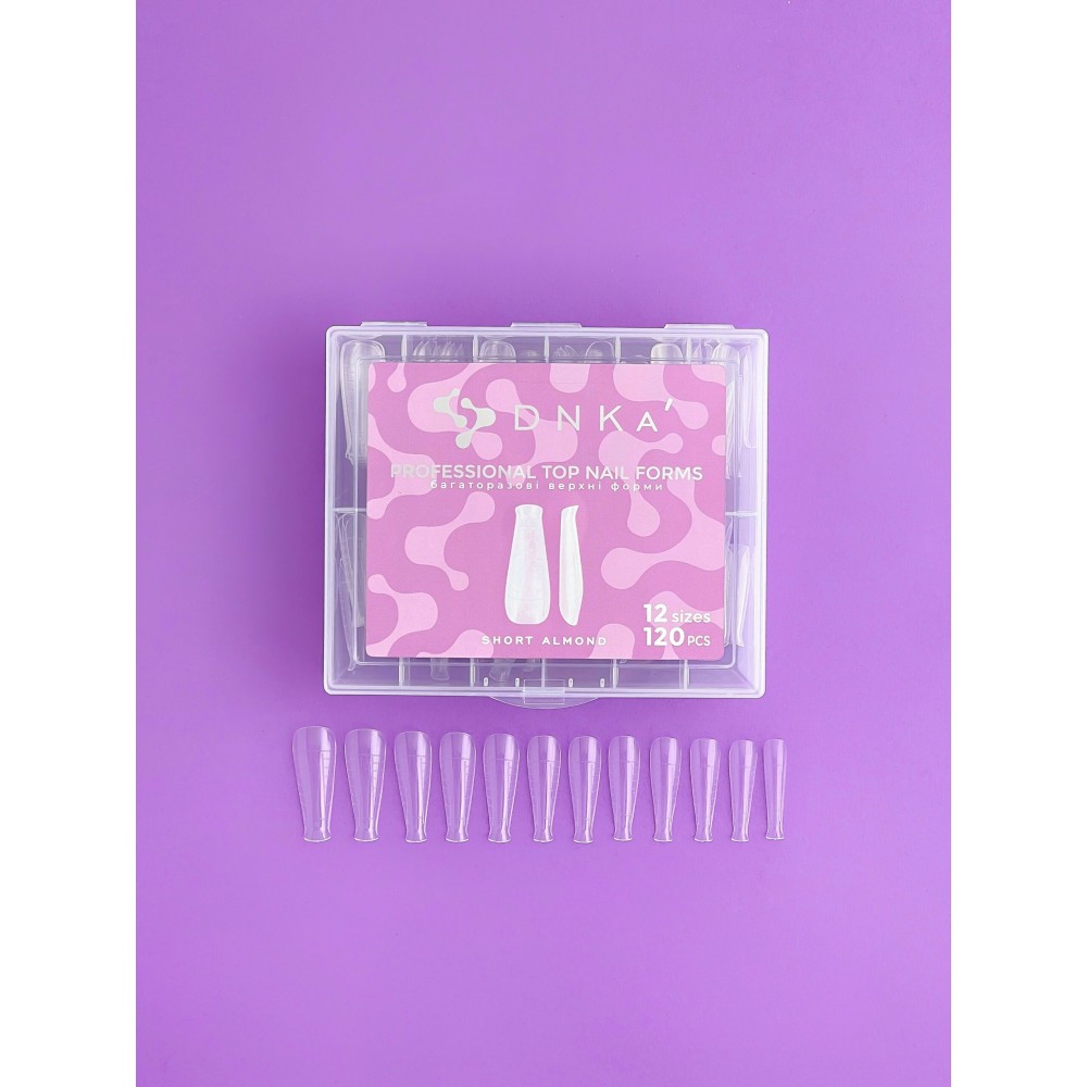 Верхні форми для моделювання Top Nail Forms Short Almond (короткий мигдаль) DNKa,120pcs