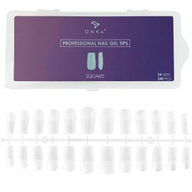 Гелеві тіпси Professional Nail Gel Tips Square (квадрат) DNKa, 240pcs