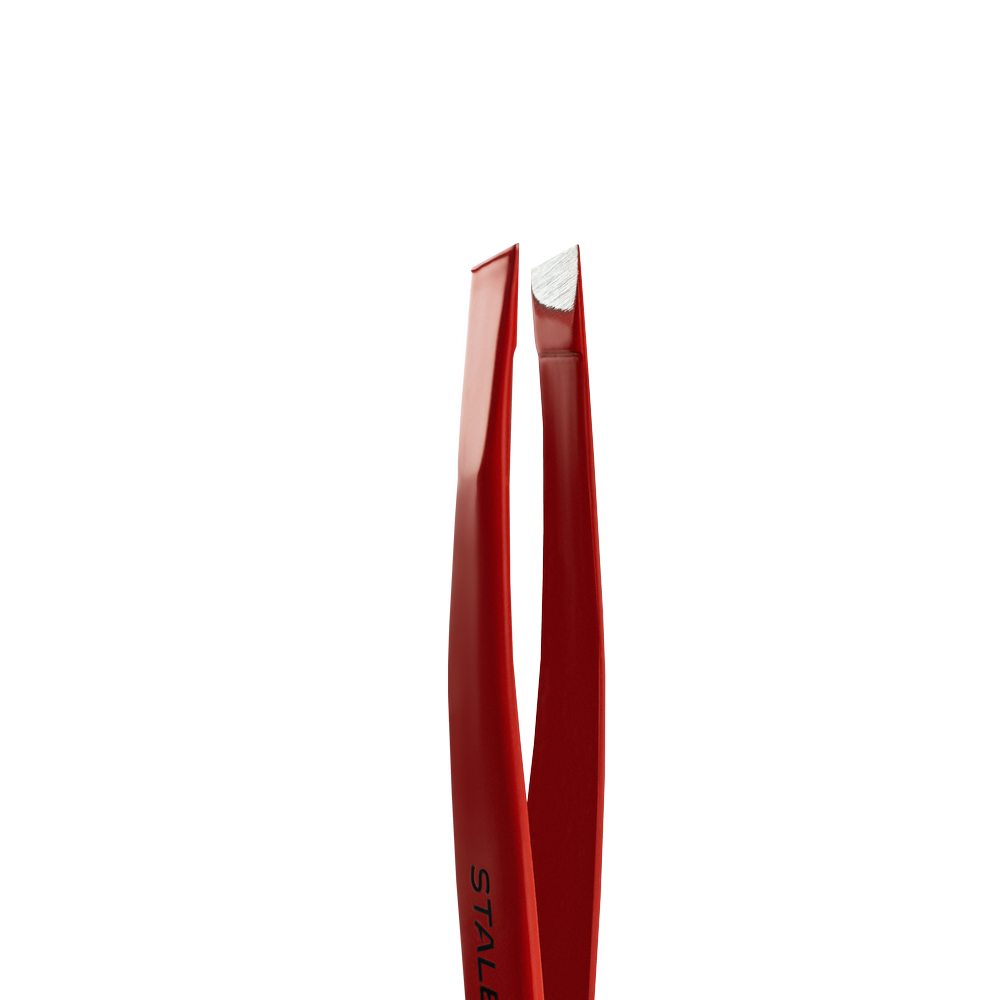 Пинцет для бровей EXPERT 11 TYPE 3 r (широкие скошенные кромки), красный