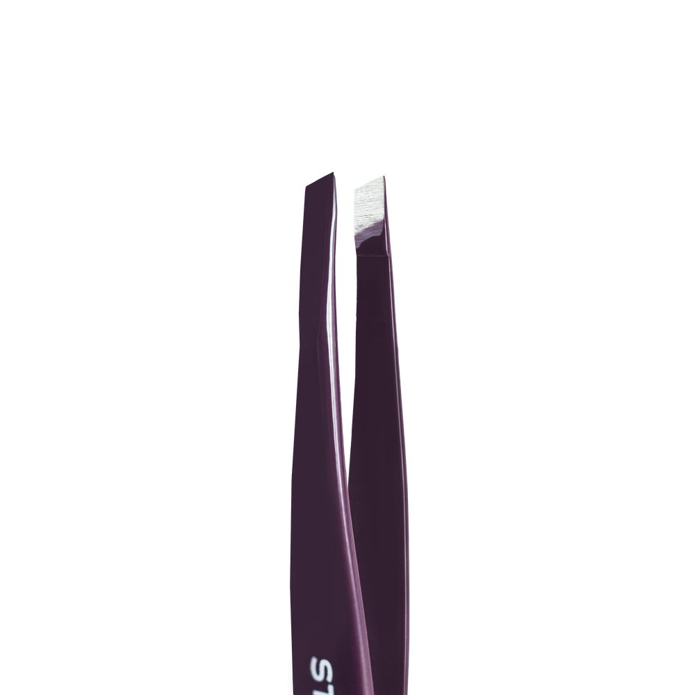 Пинцет для бровей EXPERT 11 TYPE 4v (узкие скошенные кромки), фиолетовый