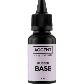 Каучуковая основа под гель-лак для ногтей Accent Rubber Base Coat, 30 мл