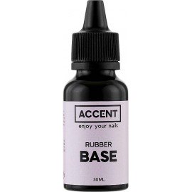 Каучуковая основа под гель-лак для ногтей Accent Rubber Base Coat, 30 мл