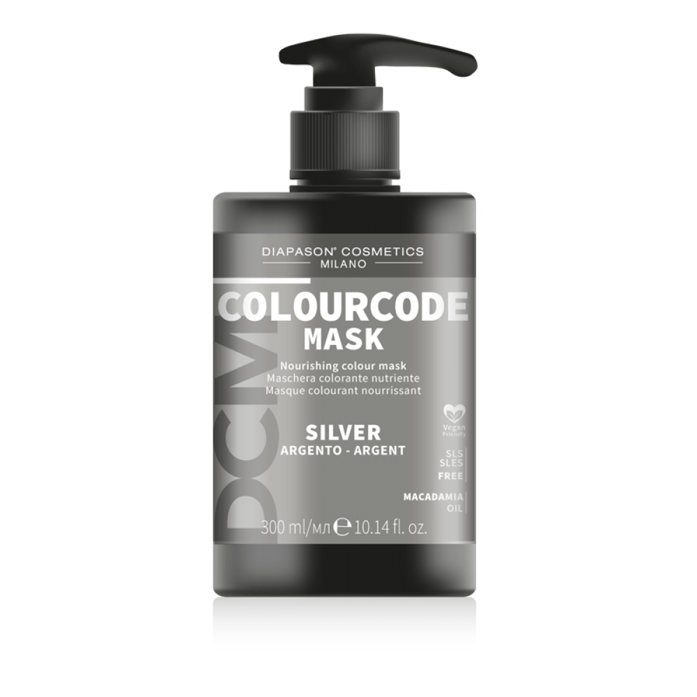 Тонирующая маска DCM Colourcode mask silver серебристая, 300 мл