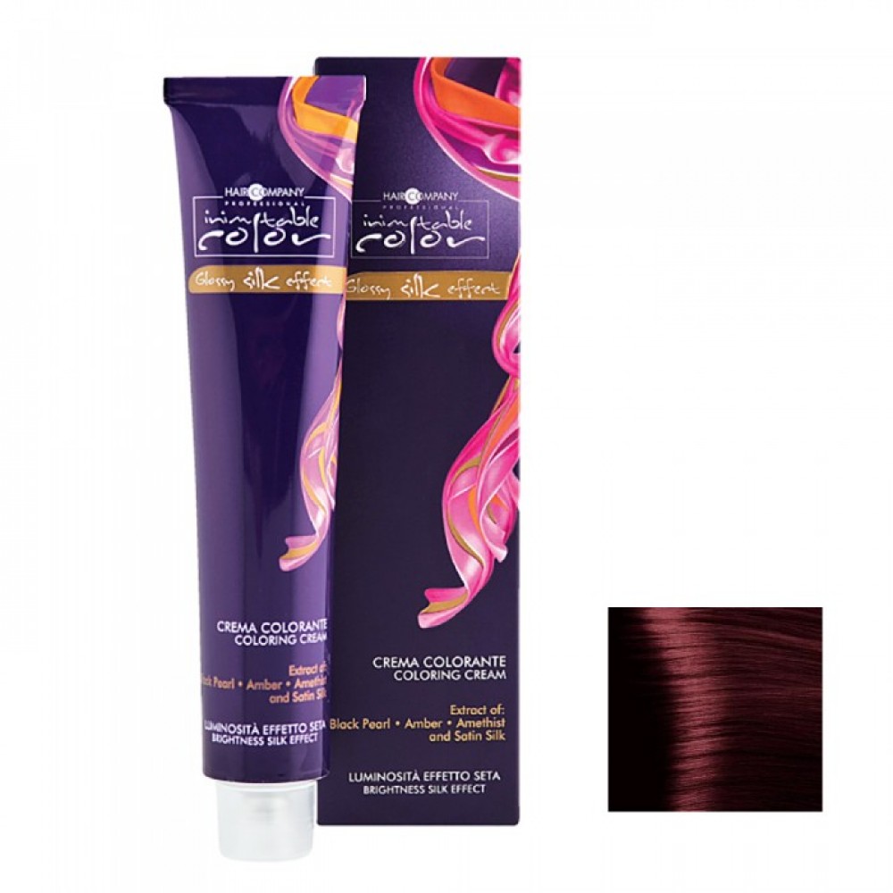 5.56 Крем-краска для волос HAIR COMPANY Inimitable Color Светло-каштановый махагон красный, 100 мл