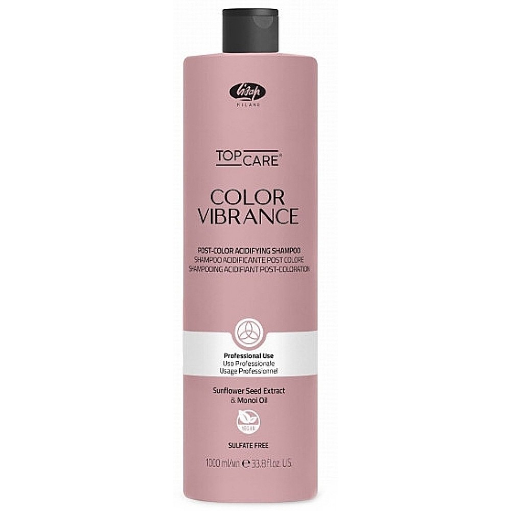 Кислотный шампунь после окрашивания Lisap Color Vibrance post-color shampoo, 1000 мл