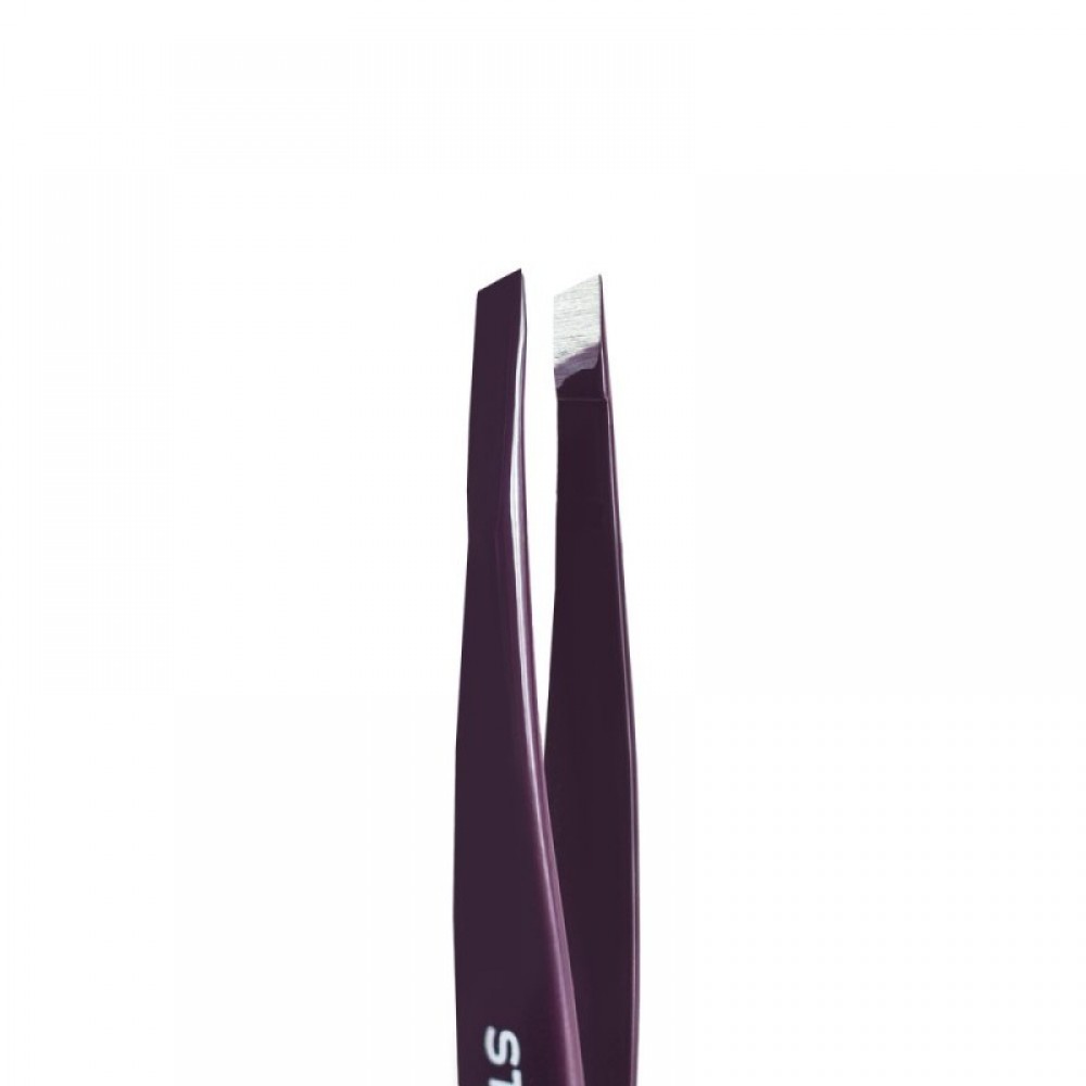 Пинцет для бровей EXPERT 11 TYPE 4v (узкие скошенные кромки), фиолетовый