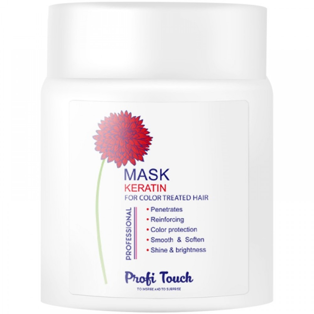 Маска Keratin для повреждённых волос Profi Touch, 1000 мл