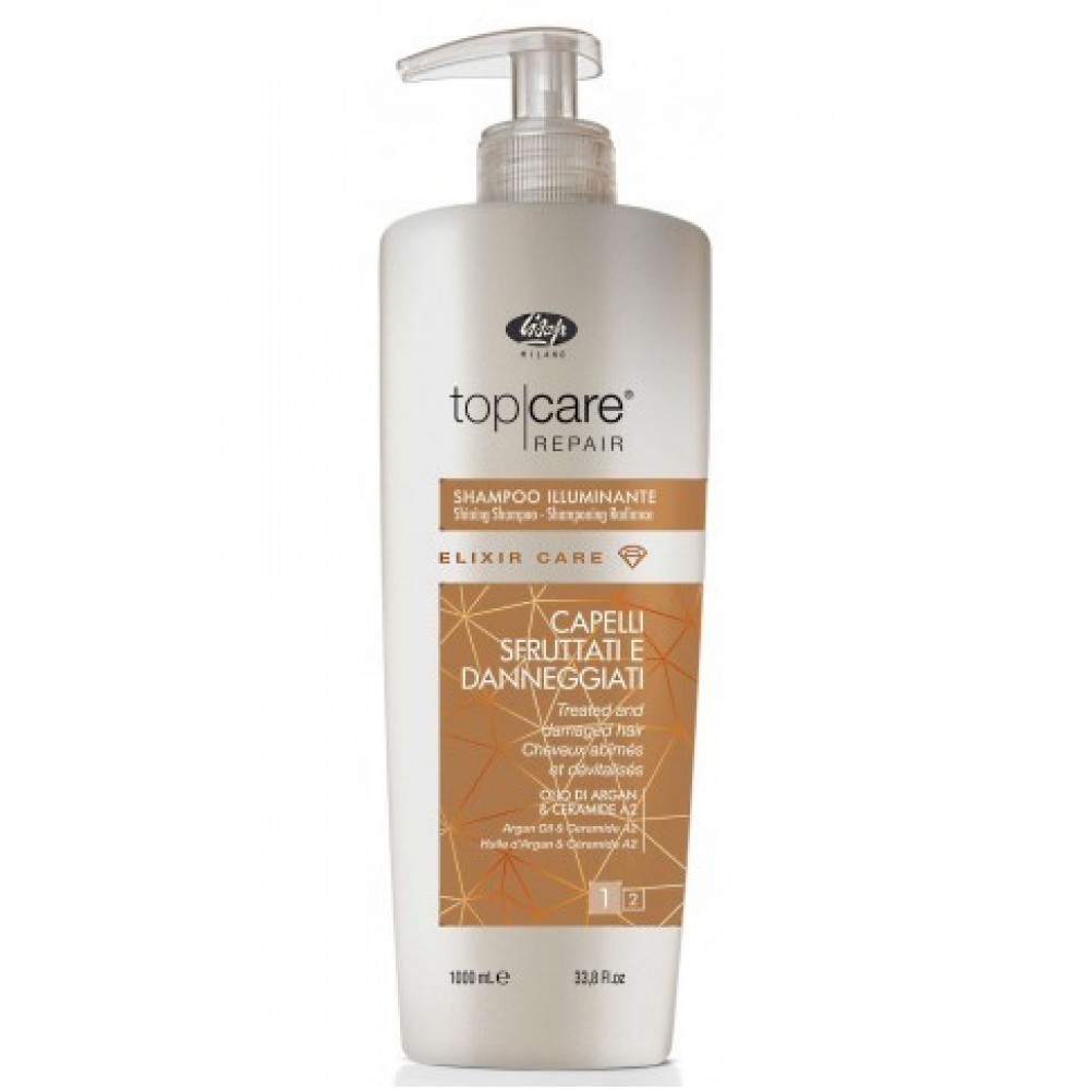 Шампунь для блиска Top Care Repair Eliixir Care shining shampoo, 1000 мл