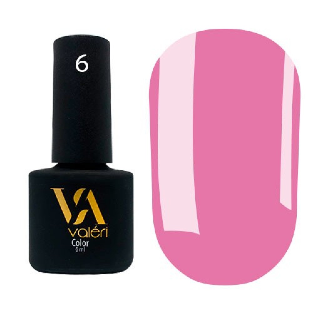 Гель-лак Valeri Color № 006 (сиренево-розовый, эмаль), 6 мл