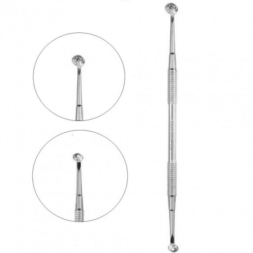 Ложка косметологическая двусторонняя STALEKS EXPERT 20 TYPE 2 (Уно + кругл. шумовка 19 отверстий)