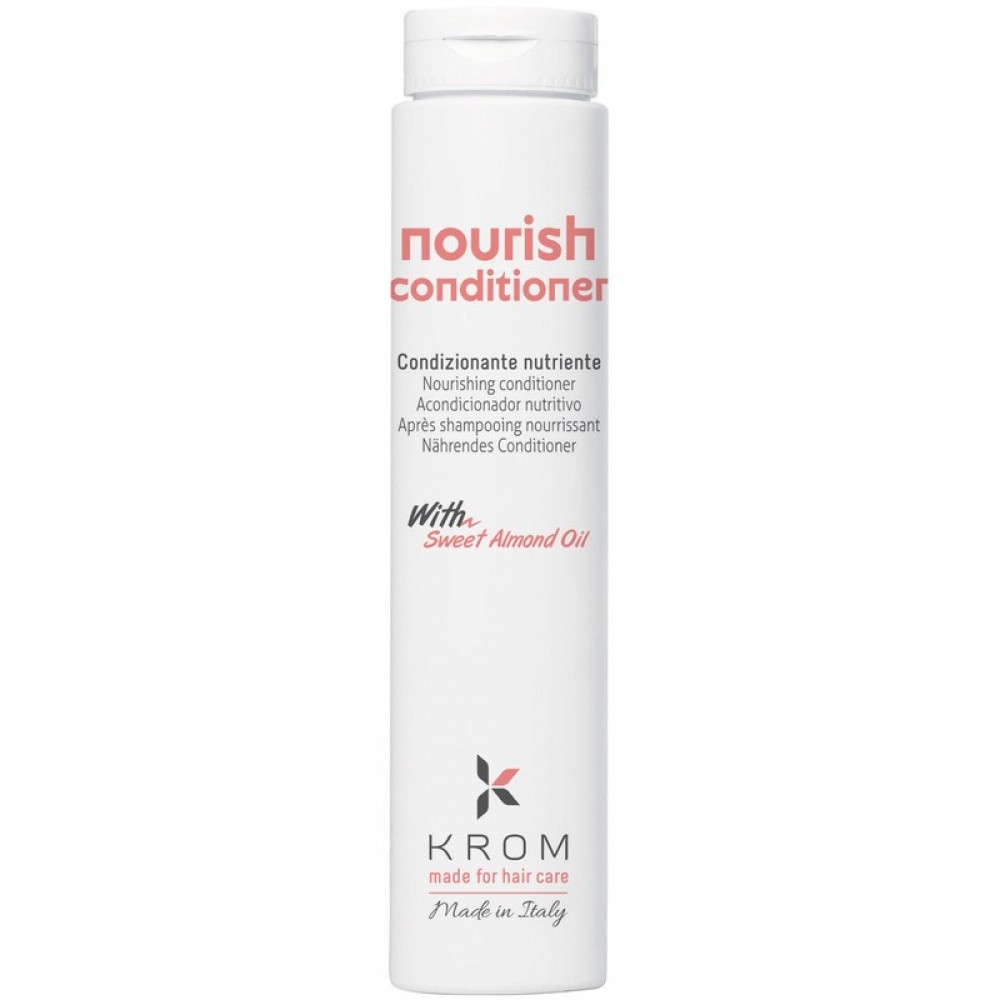 Питательный кондиционер для волос KROM NOURISH с экстрактом сладкого миндаля, 250 мл