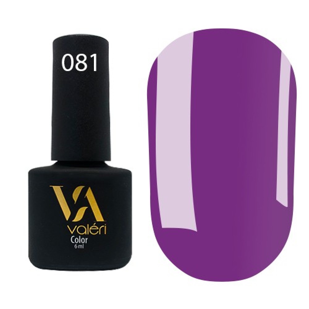 Гель-лак Valeri Color № 081 (сиреневый, эмаль), 6 мл