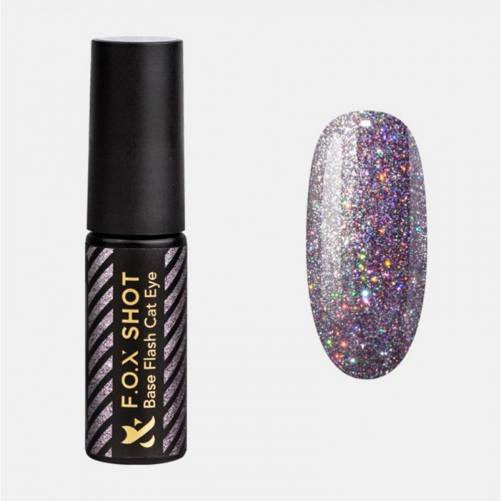База для гель-лаку F.O.X SHOT Base Flash Cat Eye 002, 5 г