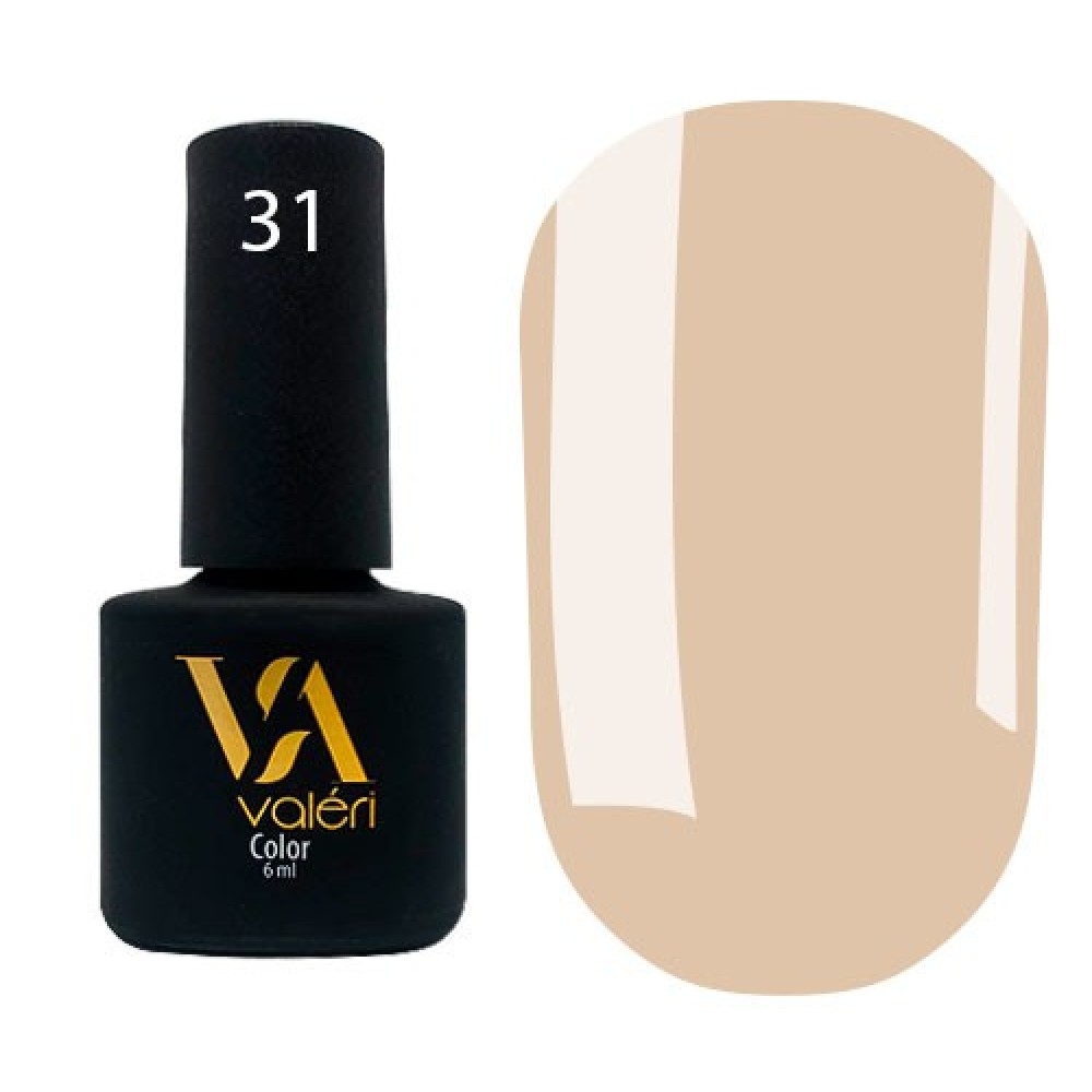 Гель-лак Valeri Color № 031 (горчично-бежевый, эмаль), 6 мл