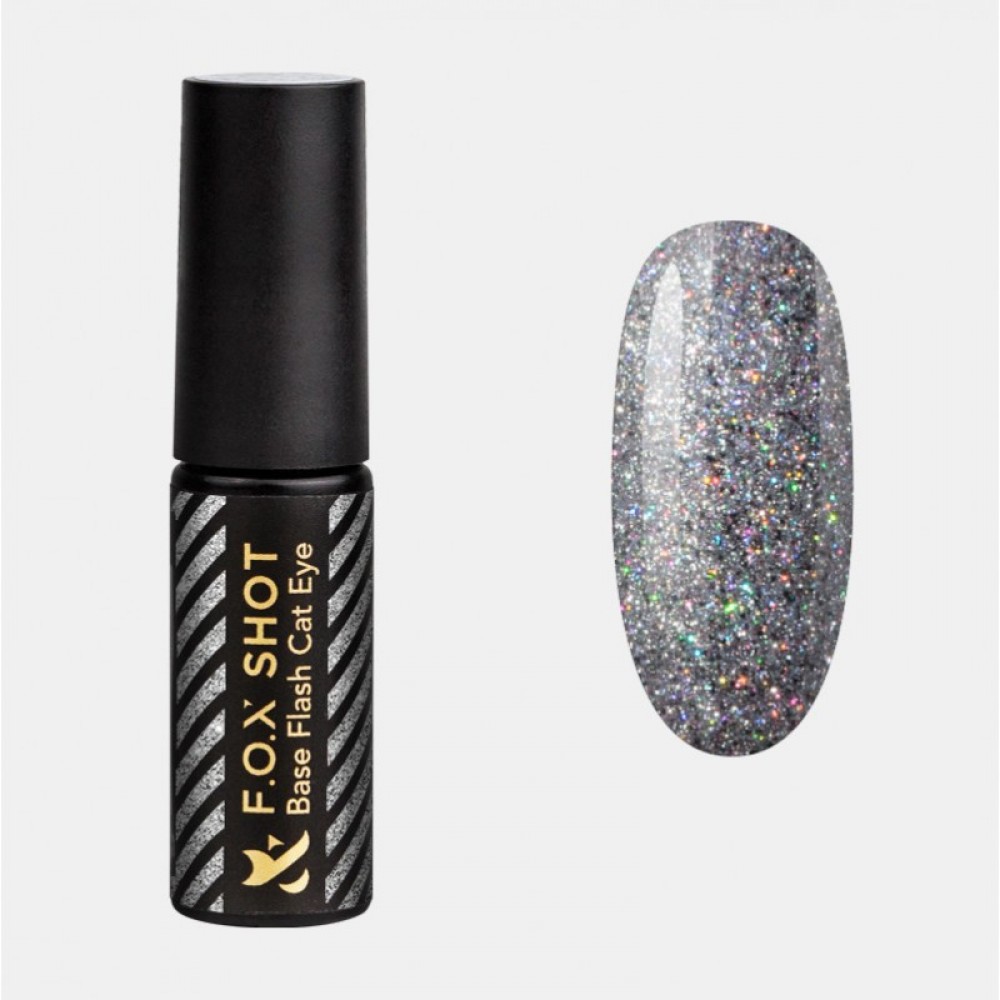 База для гель-лаку F.O.X SHOT Base Flash Cat Eye 001, 5 г