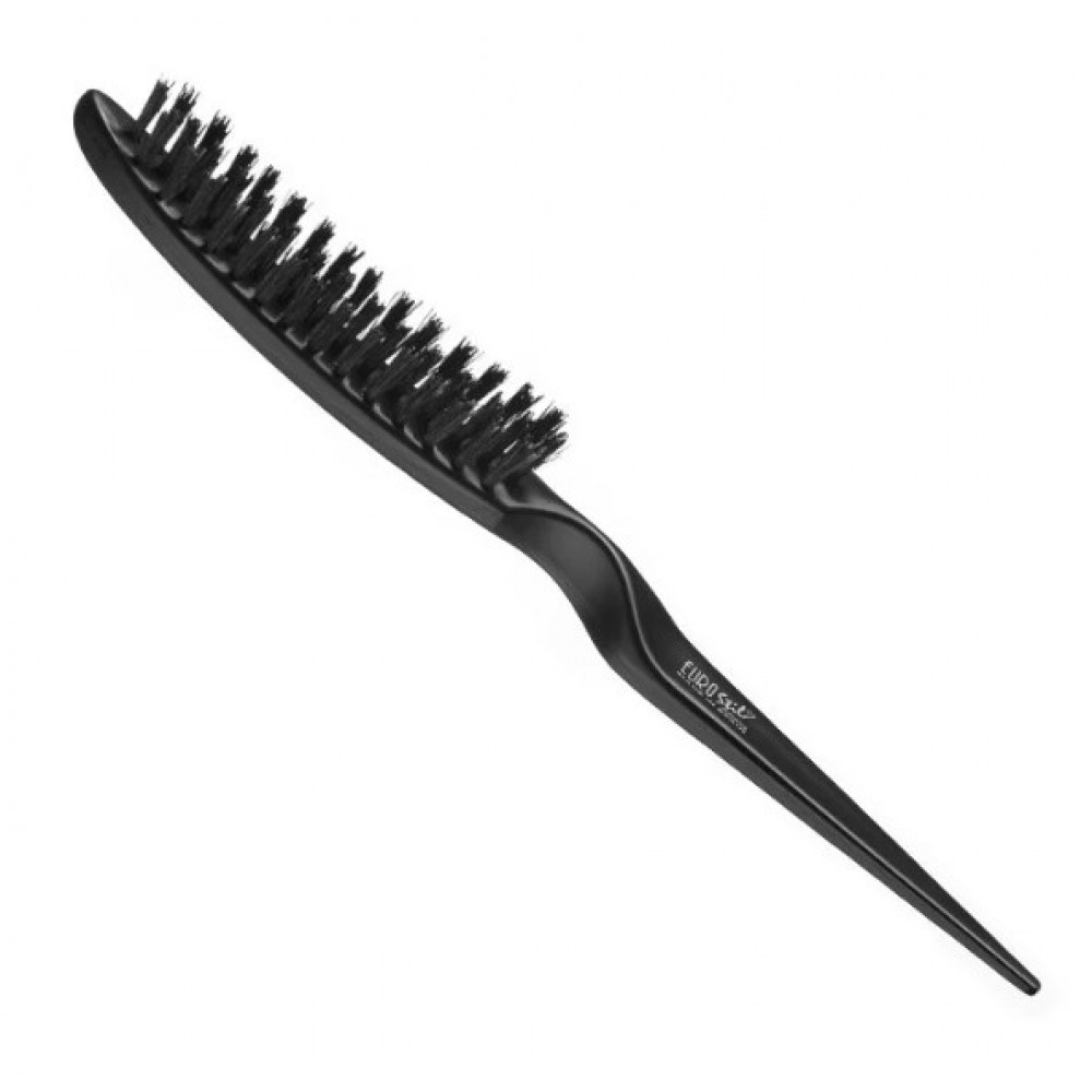 Щетка трёхрядная Eurostil Crimping bend с натуральной щетиной 03171