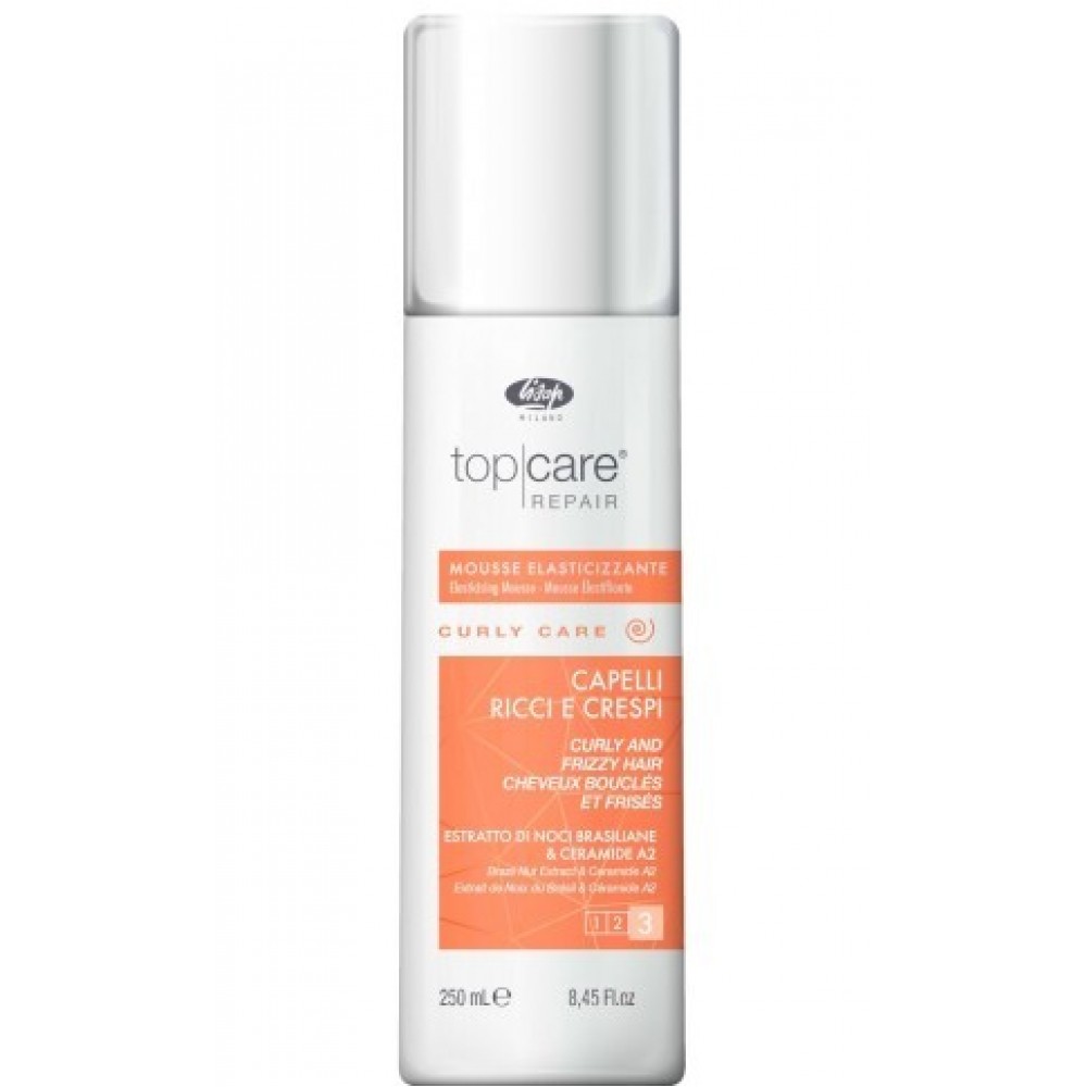 Пеня для эластичности кучерявых волос Top Care Repair Curly Care Elasticising mousse, 250 мл