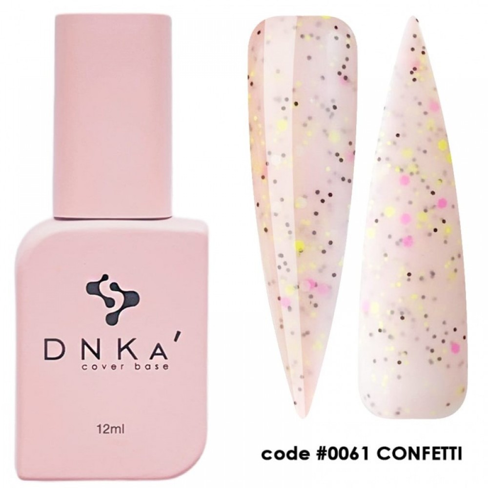 Камуфлирующая база DNKa Cover Base, 12 ml #0061 Confetti
