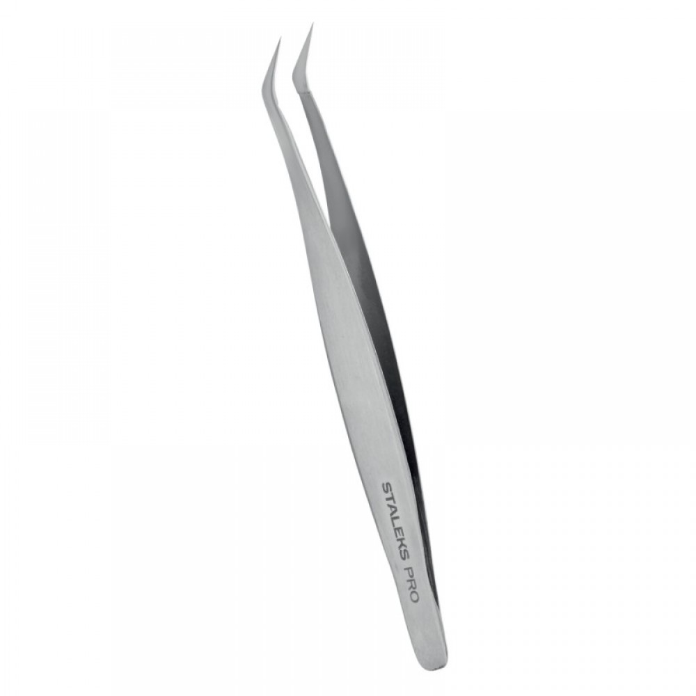 Пинцет профессиональный для ресниц STALEKS EXPERT 40 TYPE 13 (L-образный, 40')