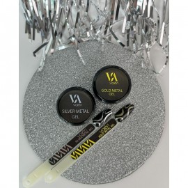 Гель-краска металлическая золотая Valeri Gold Metal Gel, 5 мл