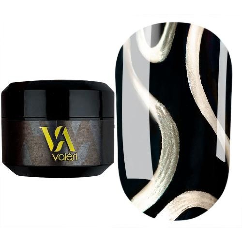 Гель-краска металлическая золотая Valeri Gold Metal Gel, 5 мл