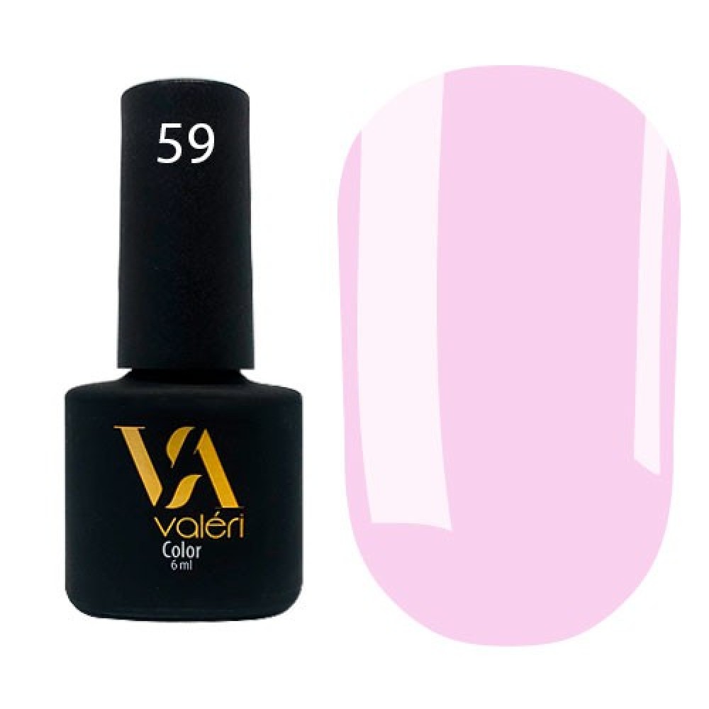 Гель-лак Valeri Color № 059 (нежный сиреневый, эмаль), 6 мл