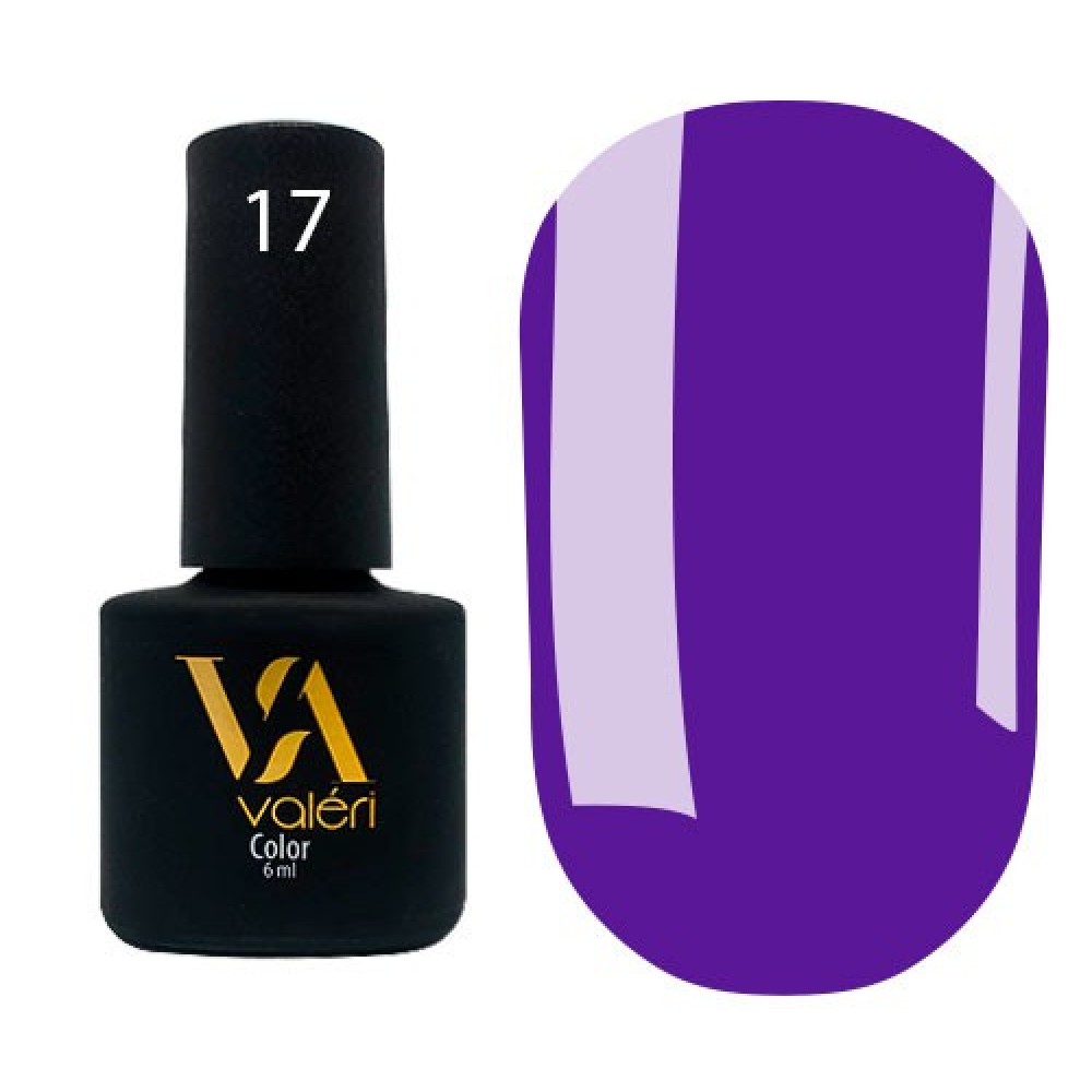 Гель-лак Valeri Color № 017 (фиолетовый, эмаль), 6 мл
