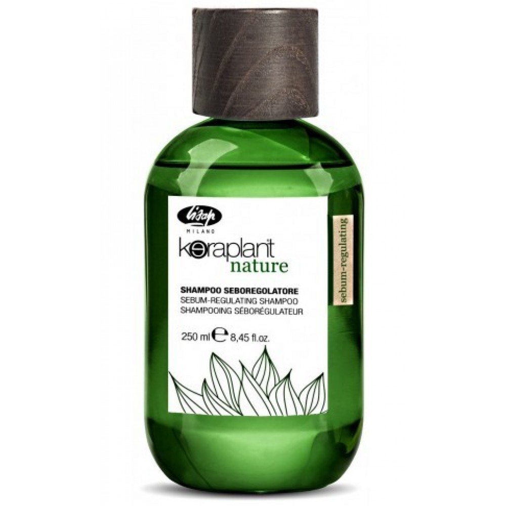 Шампунь для регулювання жирності волосся LISAP Keraplant Nature Sebum-regulating shampoo, 250 мл