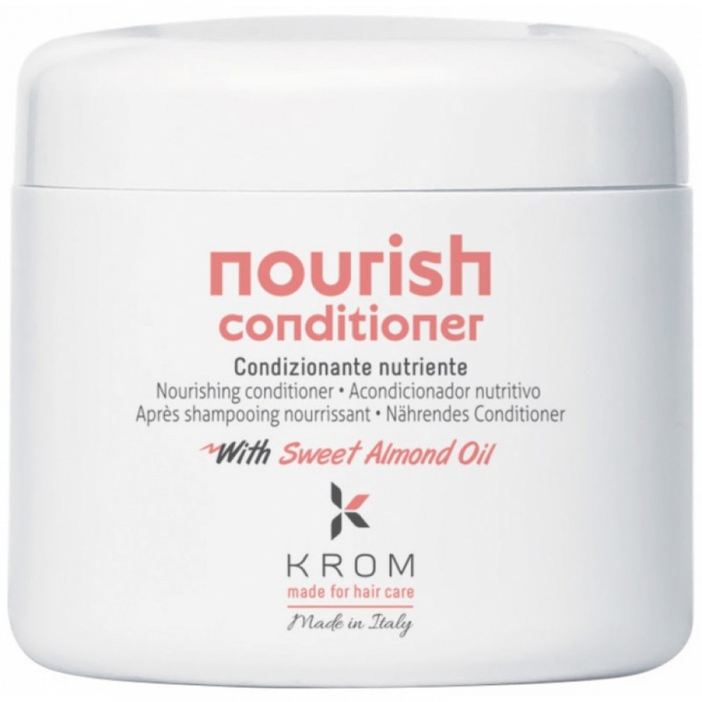 Питательный кондиционер для волос KROM NOURISH с экстрактом сладкого миндаля, 500 мл