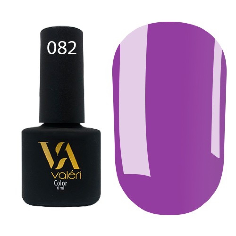 Гель-лак Valeri Color № 082 (светлый сиреневый, эмаль), 6 мл