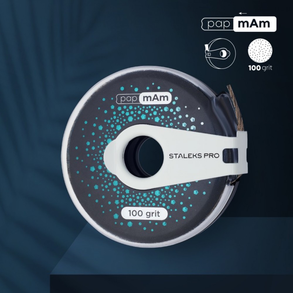 Запасной блок файл-ленты papmAm EXCLUSIVE для пластиковой катушки Bobbinail STALEKS PRO 100 грит (6 м)