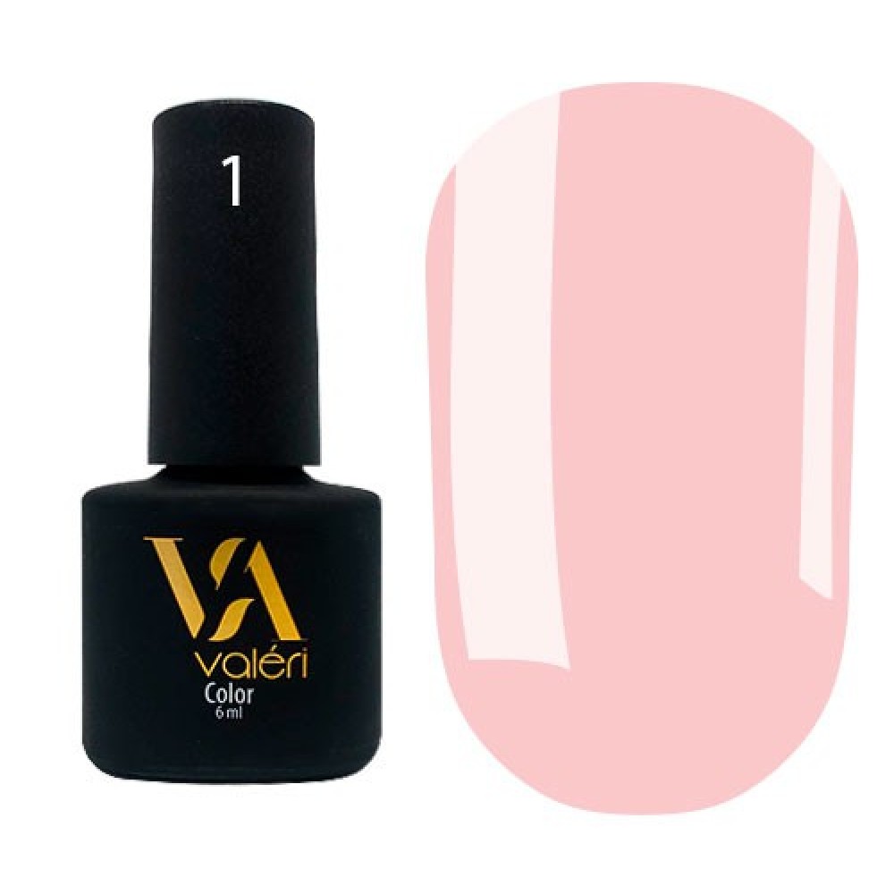 Гель-лак Valeri Color № 001 (нежно-розовый, эмаль), 6 мл