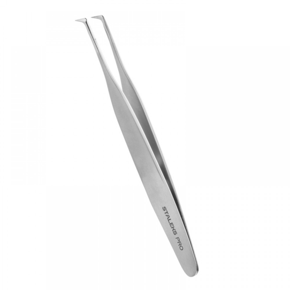 Пинцет профессиональный для ресниц STALEKS EXPERT 40 TYPE 2 (L-образный, 70')