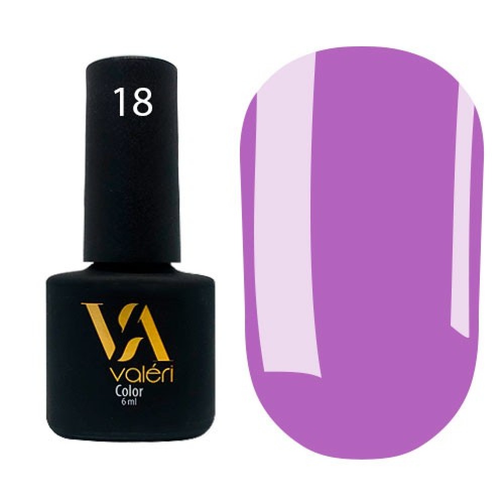Гель-лак Valeri Color № 018 (сиреневый, эмаль), 6 мл