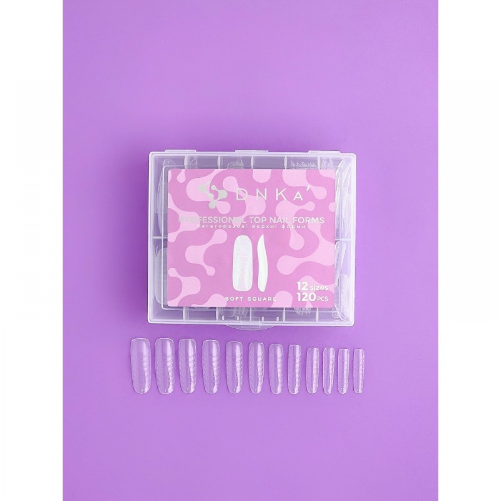Верхние формы для моделирования Top Nail Forms Soft Square (мягкий квадрат) DNKa,120pcs