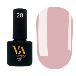 Гель-лак Valeri Color № 028 (пастельний рожево-бежевий, емаль), 6 мл