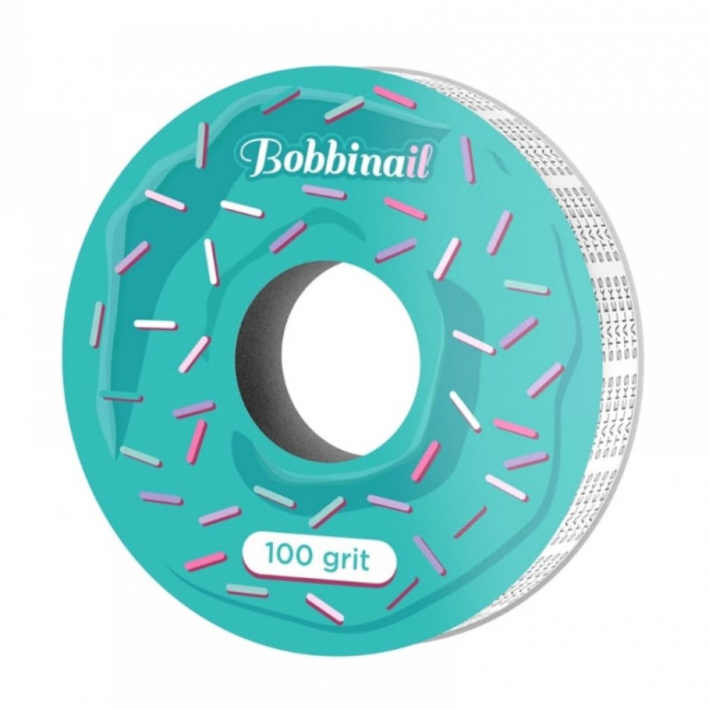 Запасной блок файл-ленты белый для пластиковой котушки Bobbinail STALEKS PRO 100 грит (7 м)