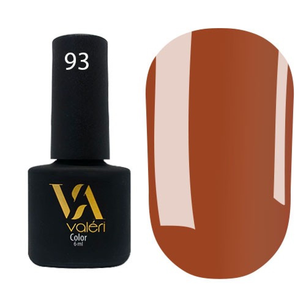 Гель-лак Valeri Color № 093 (тыквенный, эмаль), 6 мл