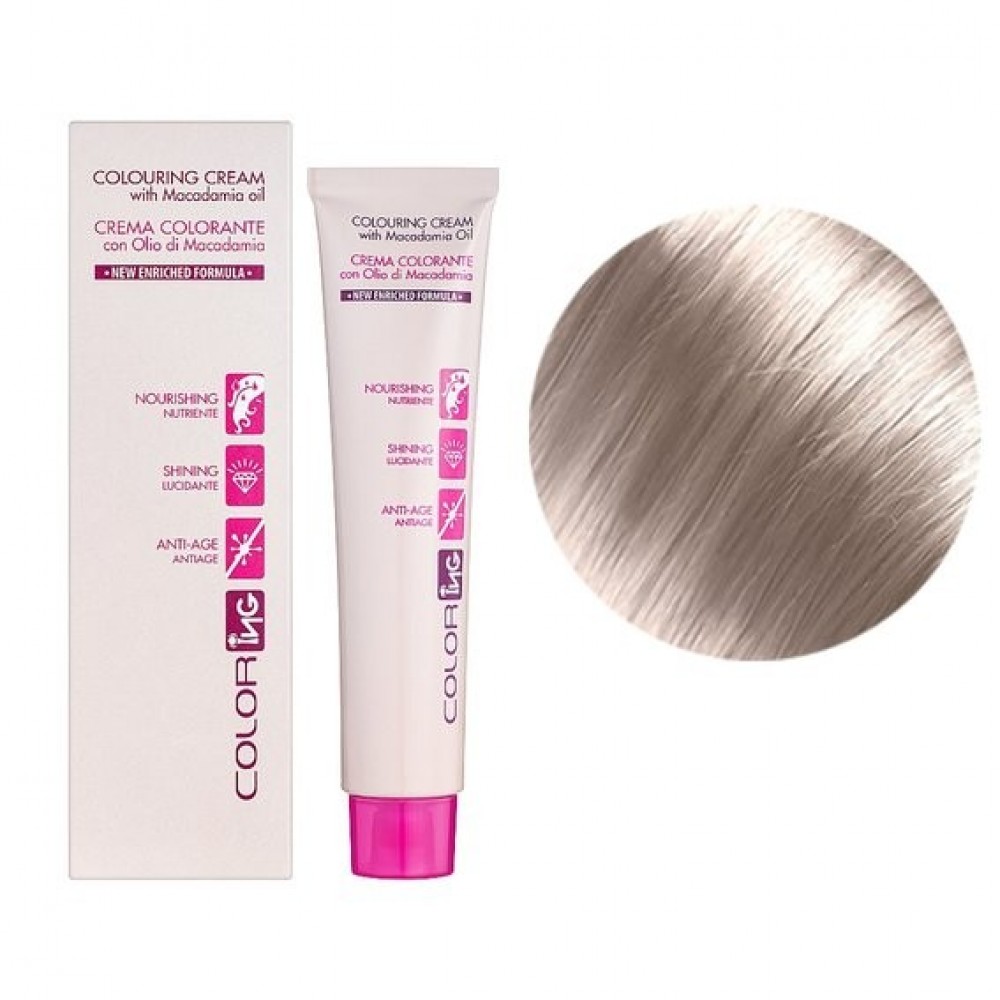 Крем-краска для волос ING Professional Colouring Cream with Macadamia oil 12.21 ультра блонд фиолетово-пепельный, 60 мл