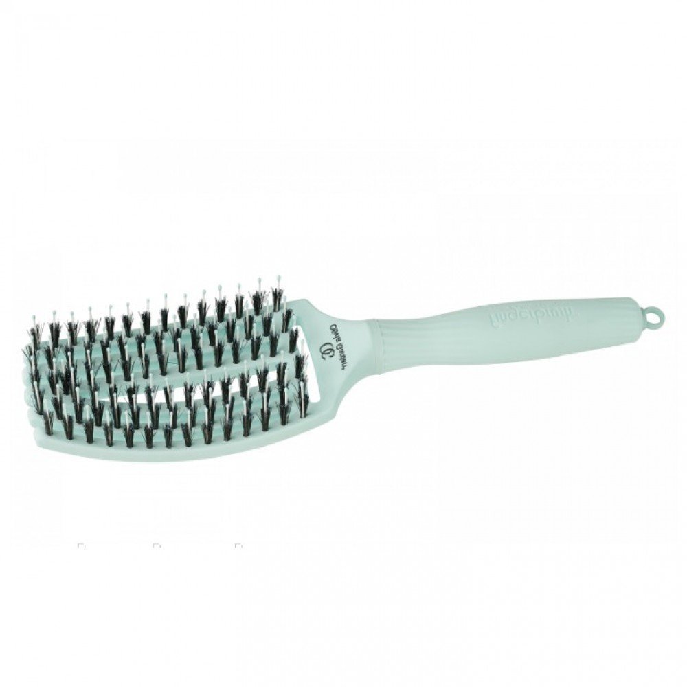 Щетка массажная OLIVIA GARDEN Finger Brush Combo PASTEL Green OGBFBCPG